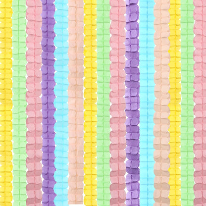 Pastel Rainbow Party-Decorations Streamers Garland - 12pcs 4-Leaf Clover Paper Streamer Baby Shower