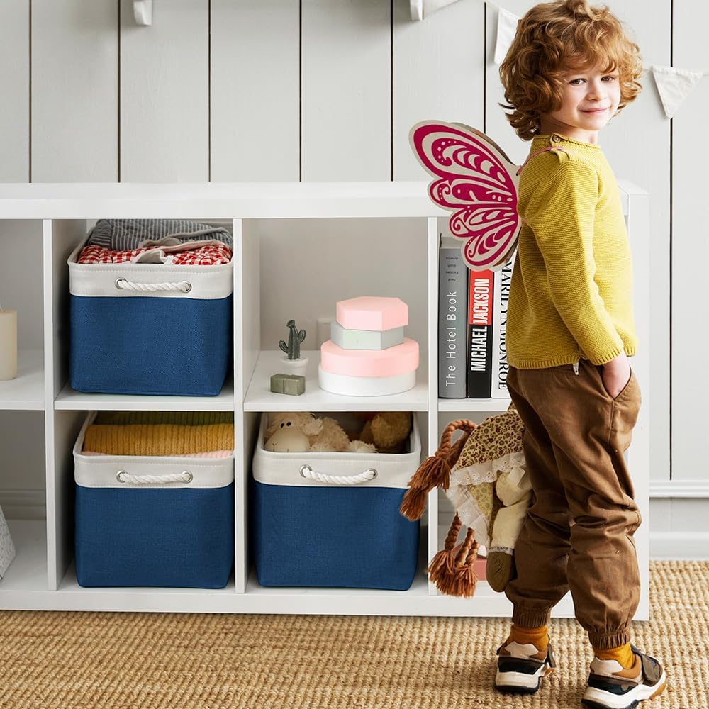 TheWarmHome Organization and Storage for Organizing - 3 Pack 16x12x12 inch Cube Storage Bin for