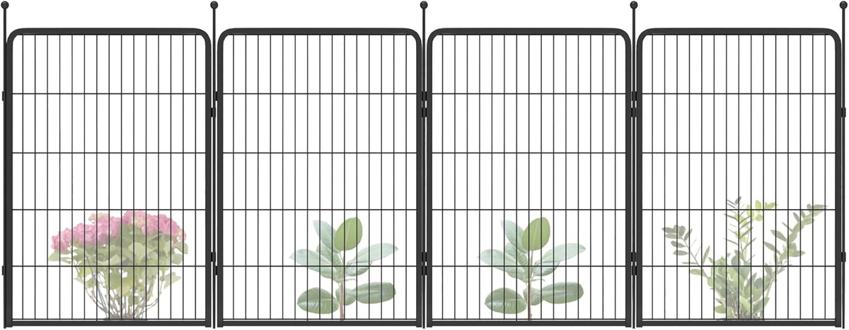 FXW Garden Fence Outdoor for The Yard – 40in(H) x 9.0ft(L) Heavy Duty Metal Animal Barrier for Dog
