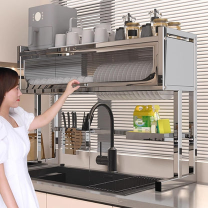Home Furnishing Dish Rack Over Sink Stainless Steel Over The Sink Dish Drainer Drying Rack Space