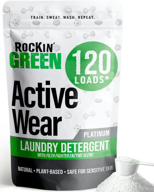 Rockin' Green Laundry Detergent, Plant based, All Natural Laundry Detergent Powder, Vegan and