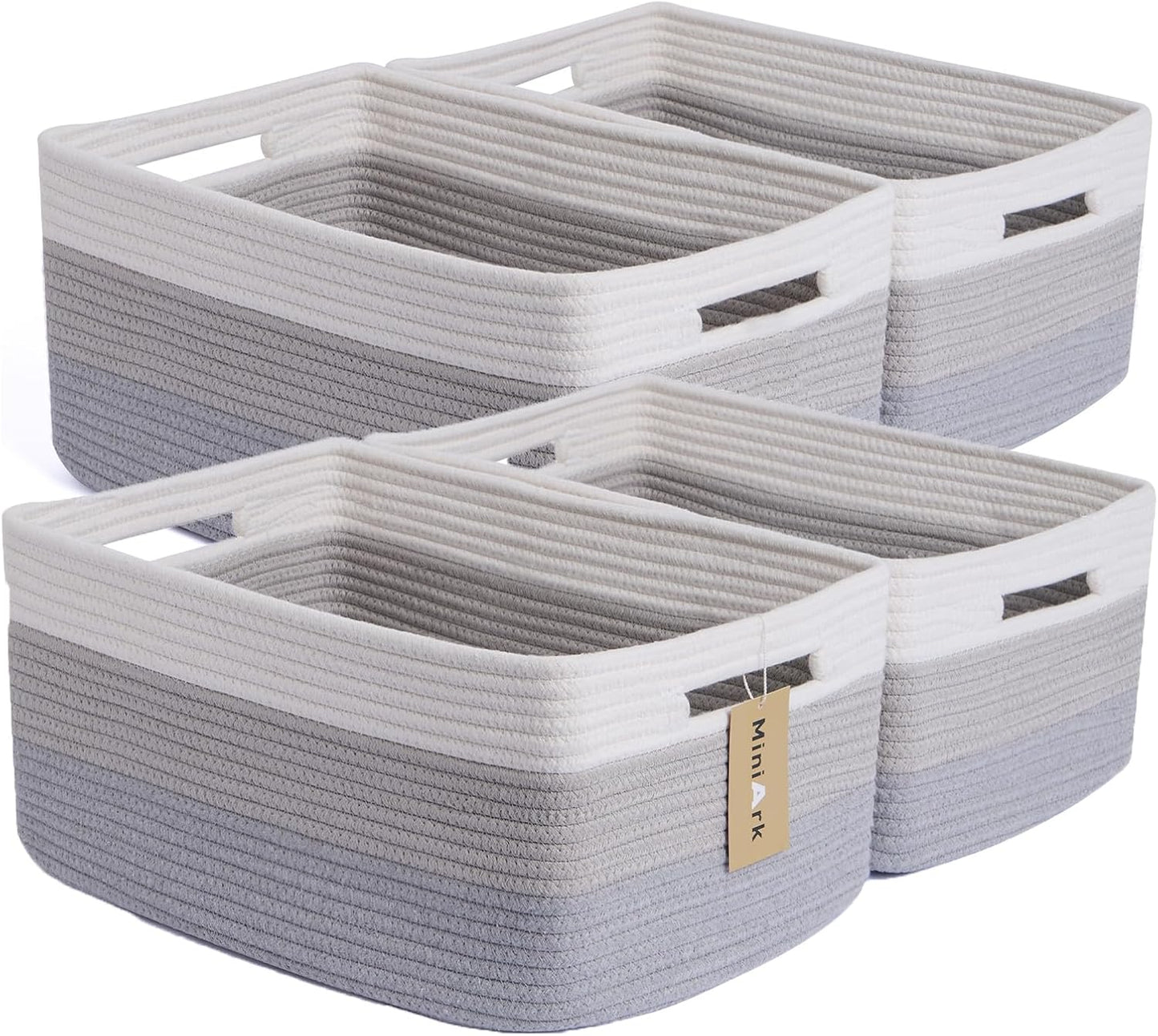 Large Storage Baskets for Organizing, Closet Shelf Baskets for Clothes Blanket Towels, Baby