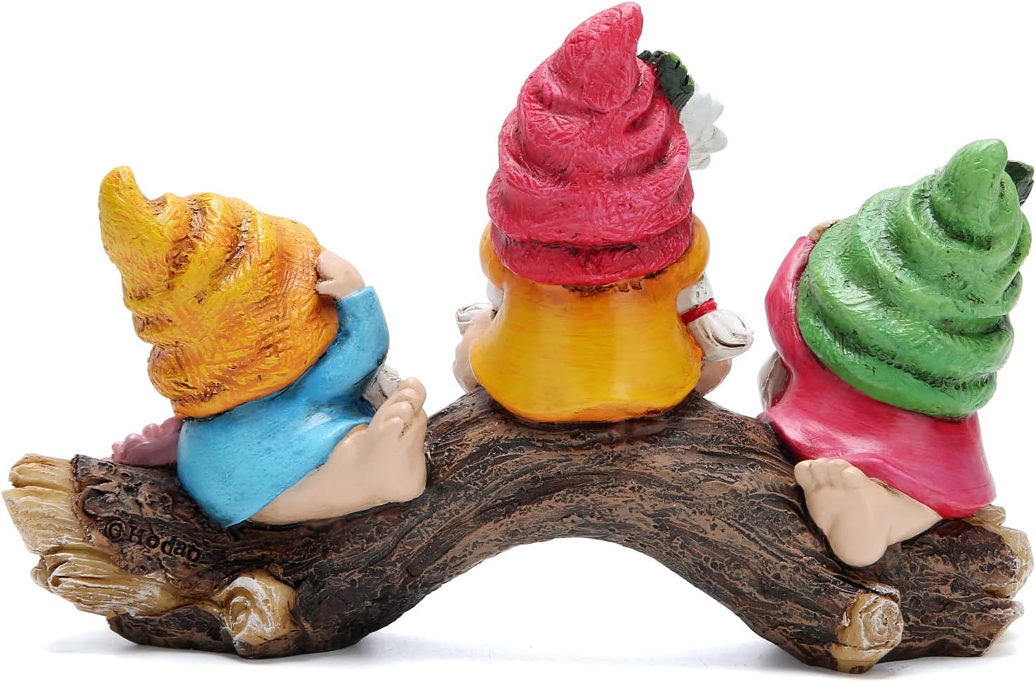 Hodao Spring Hear-No, See-No, Speak-No Gnomes Figurines Decorations Outdoor Flower Gnome Ornaments