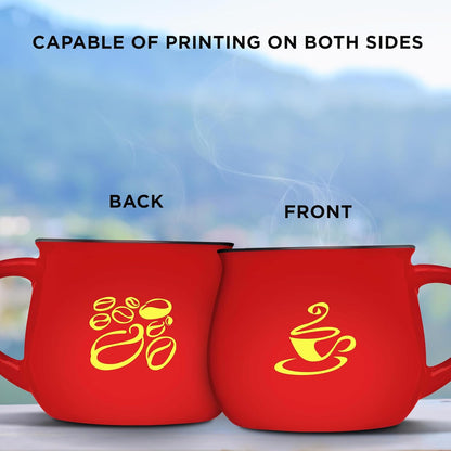 Custom Glazed Campfire Coffee Mugs 12 oz. Set of 10, Personalized Bulk Pack - Perfect for Coffee