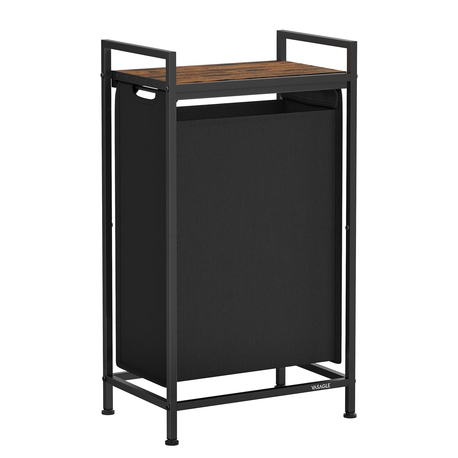 VASAGLE Laundry Hamper, Laundry Basket, Laundry Sorter with a Pull-Out and Removable Bag, Shelf