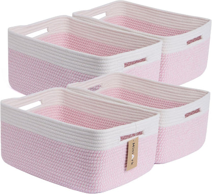 Large Storage Baskets for Organizing, Closet Shelf Baskets for Clothes Blanket Towels, Baby