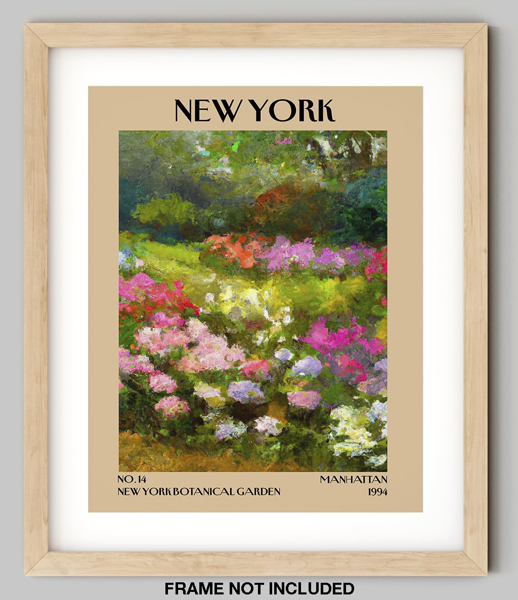 Retro Vintage New York Wall Art Print - 11x14 Unframed Poster - New York City Souvenirs, Cute