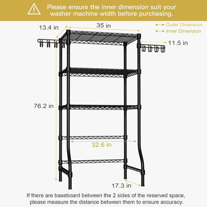 Ulif U8 Laundry Room Storage Organizer, Over The Washer and Dryer Storage Shelves for Laundry