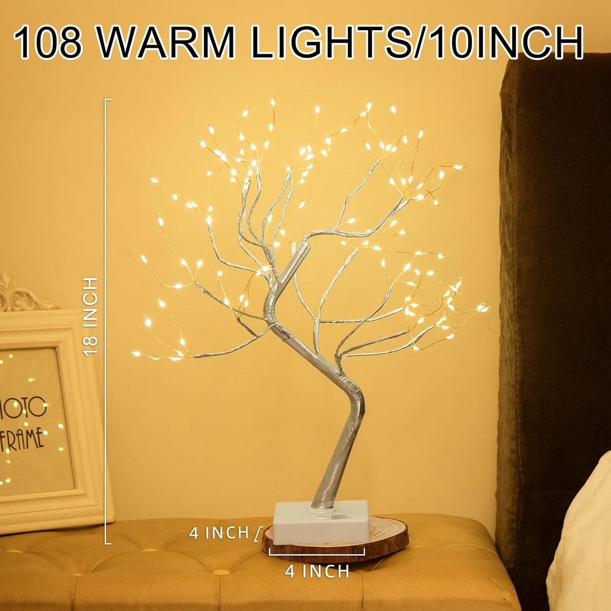 PEIDUO Fairy Light Tree, 108 LED Lighted Trees for Decoration Inside, Christmas Tree with 9 Modes &