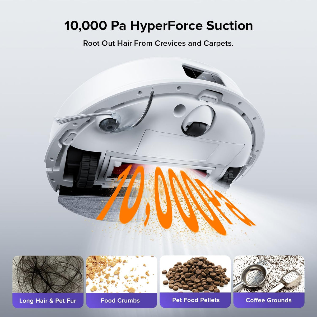roborock Q10 S5+ Robot Vacuum and Mop with Self-Emptying, 10,000Pa Suction, Upgraded from Q8 max+