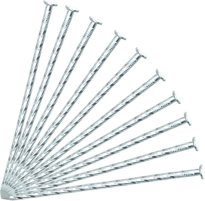 50/100/150 Pack 6" Solid Galvanized Non-Rust Metal Garden Stakes Spiral Landscape Edging Anchors