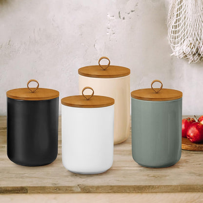 Large Ceramic Storage Jars, Modern Elegant Highly Polished Airtight Gorgeous Storage Canisters with