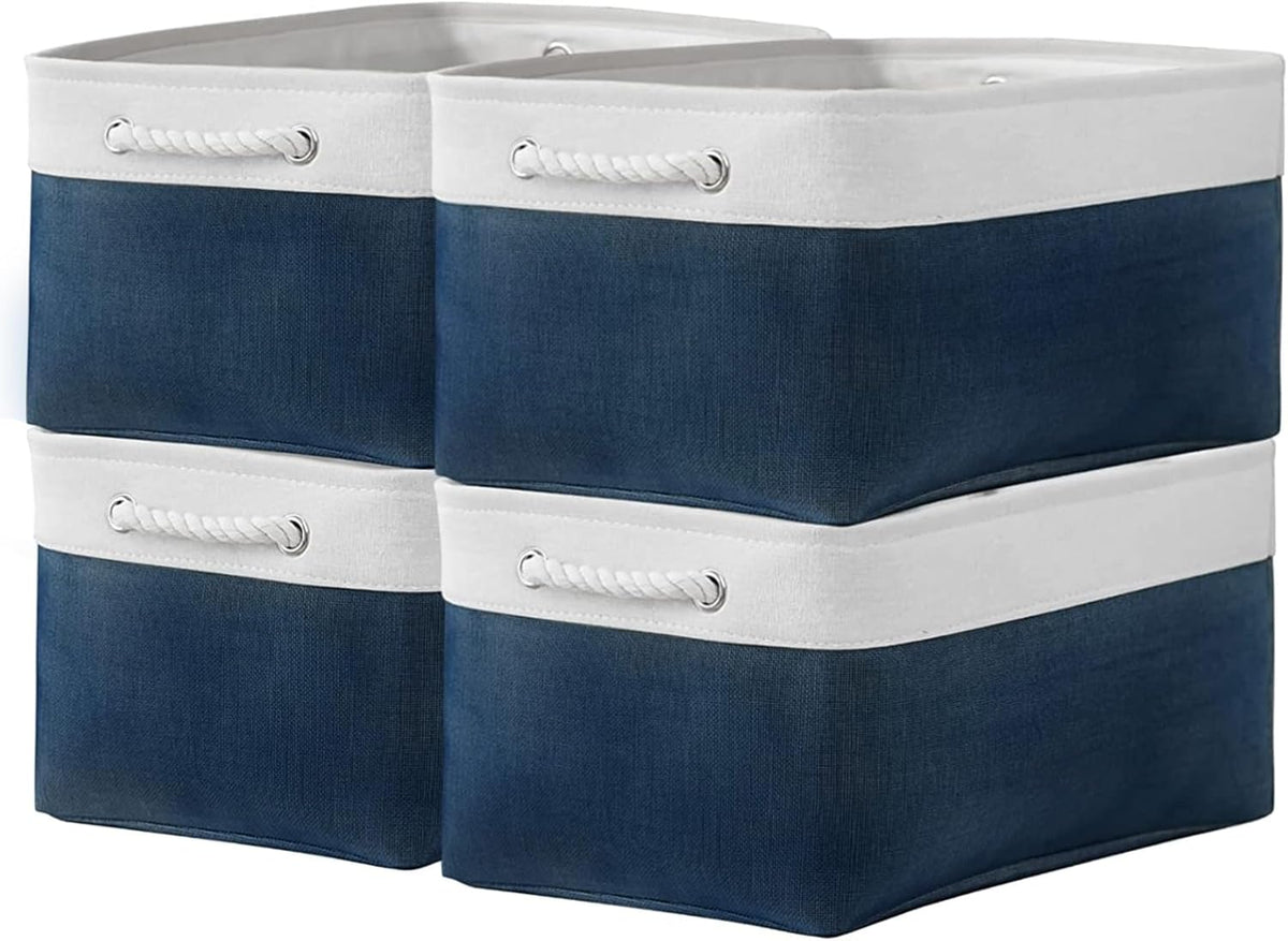 Storage Bins - Large Baskets for Storage Cubes with Handles Organization and Storage Baskets Gifts