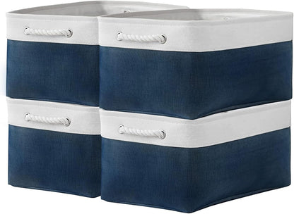 Storage Bins - Large Baskets for Storage Cubes with Handles Organization and Storage Baskets Gifts