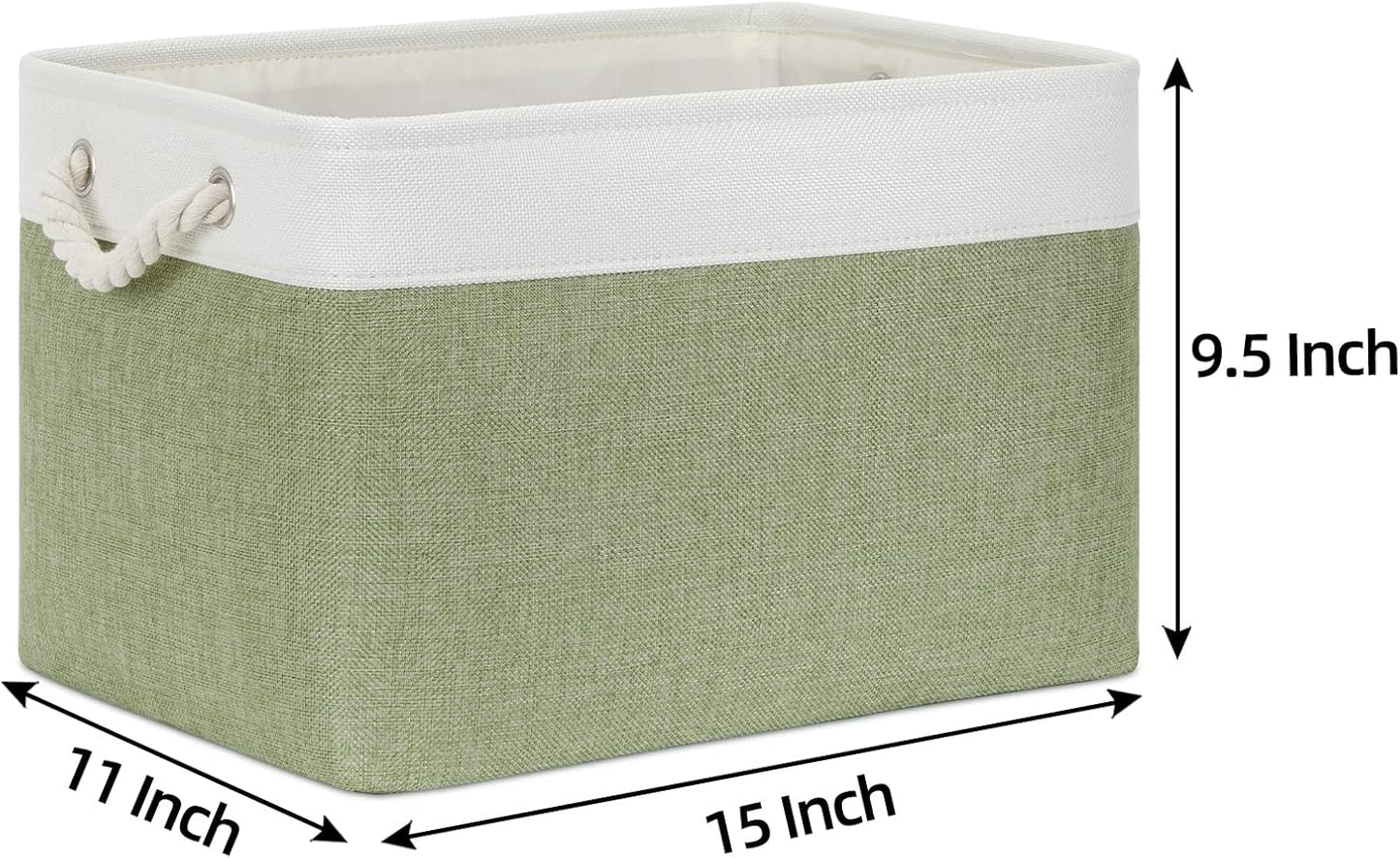 Bidtakay Large Fabric Baskets for Organizing [3-pack] Closet Organizers and Storage Baskets for