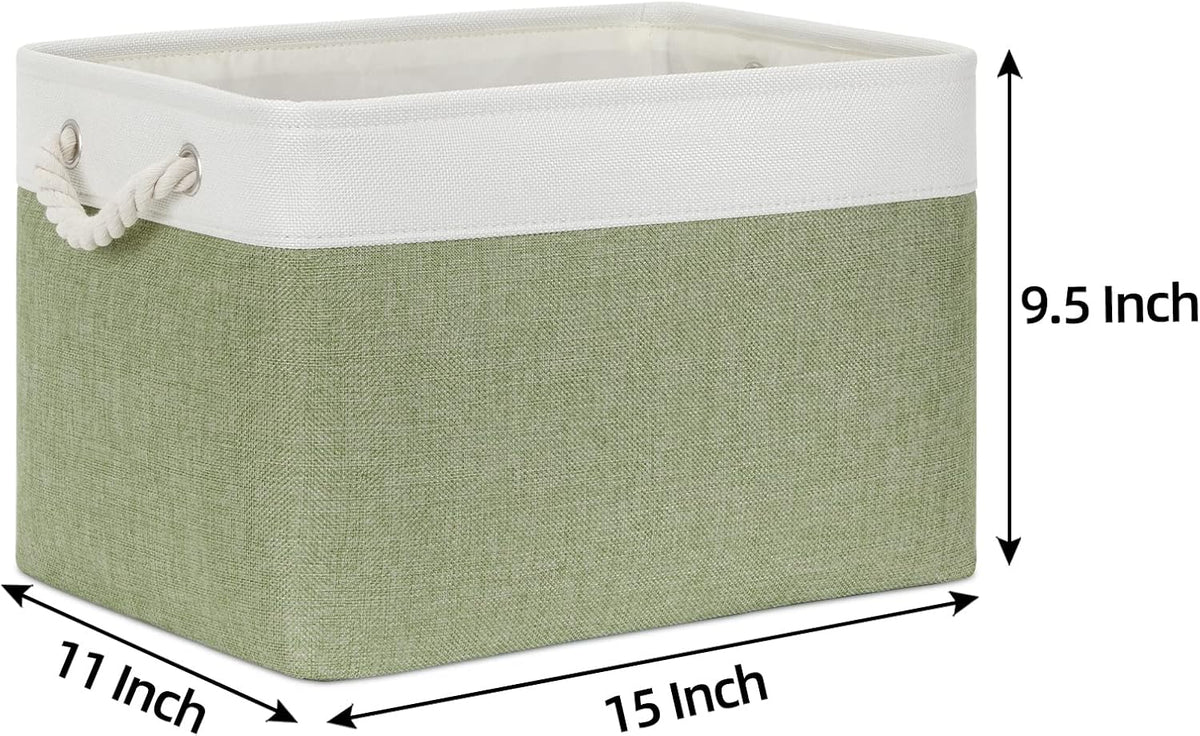 Bidtakay Large Fabric Baskets for Organizing [3-pack] Closet Organizers and Storage Baskets for