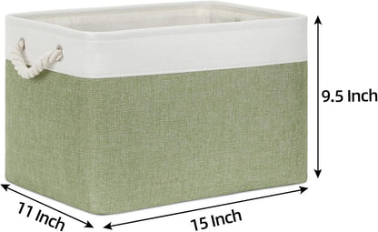 Bidtakay Large Fabric Baskets for Organizing [3-pack] Closet Organizers and Storage Baskets for