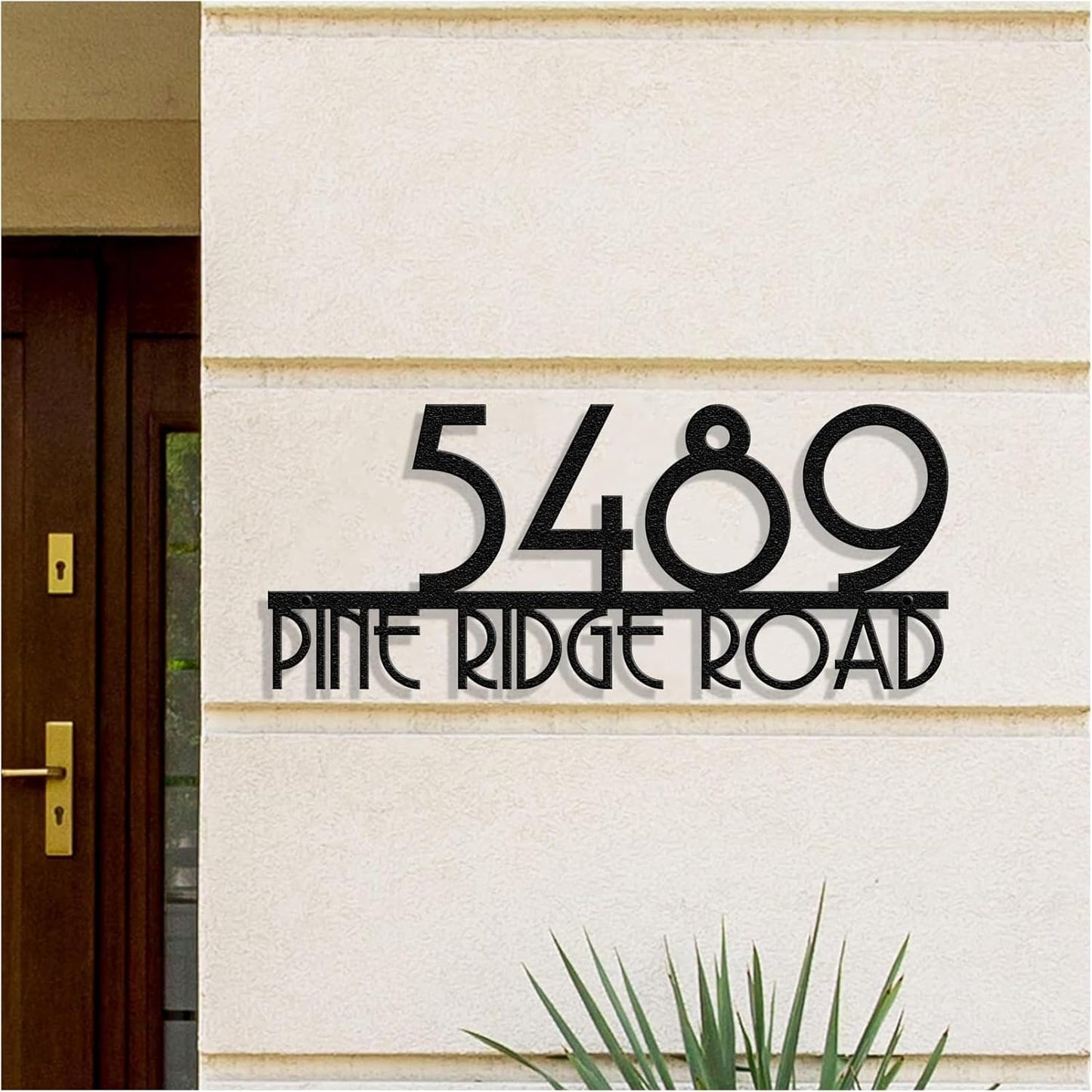 Personalized Metal House Number Sign for Outside Modern - Custom Outdoor Address Number Plaque