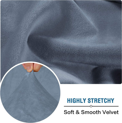 H.VERSAILTEX Velvet Stretch Couch Cushion Cover Plush Cushion Slipcover for Sofa Cushion Furniture