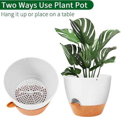 GARDIFE Hanging Planter, 10 inch Hanging planters for Indoor. Outdoor Plants, Self Watering Plant