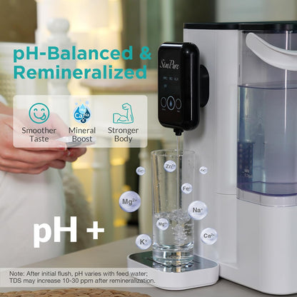 SimPure Y9A Countertop Reverse Osmosis Water Filter, Alkaline Remineralization 300 GPD 6 Stage