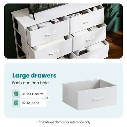 OLIXIS 6 Drawers Storage Organizers Units, Closet Organizers and Storage for Clothes, Fabric