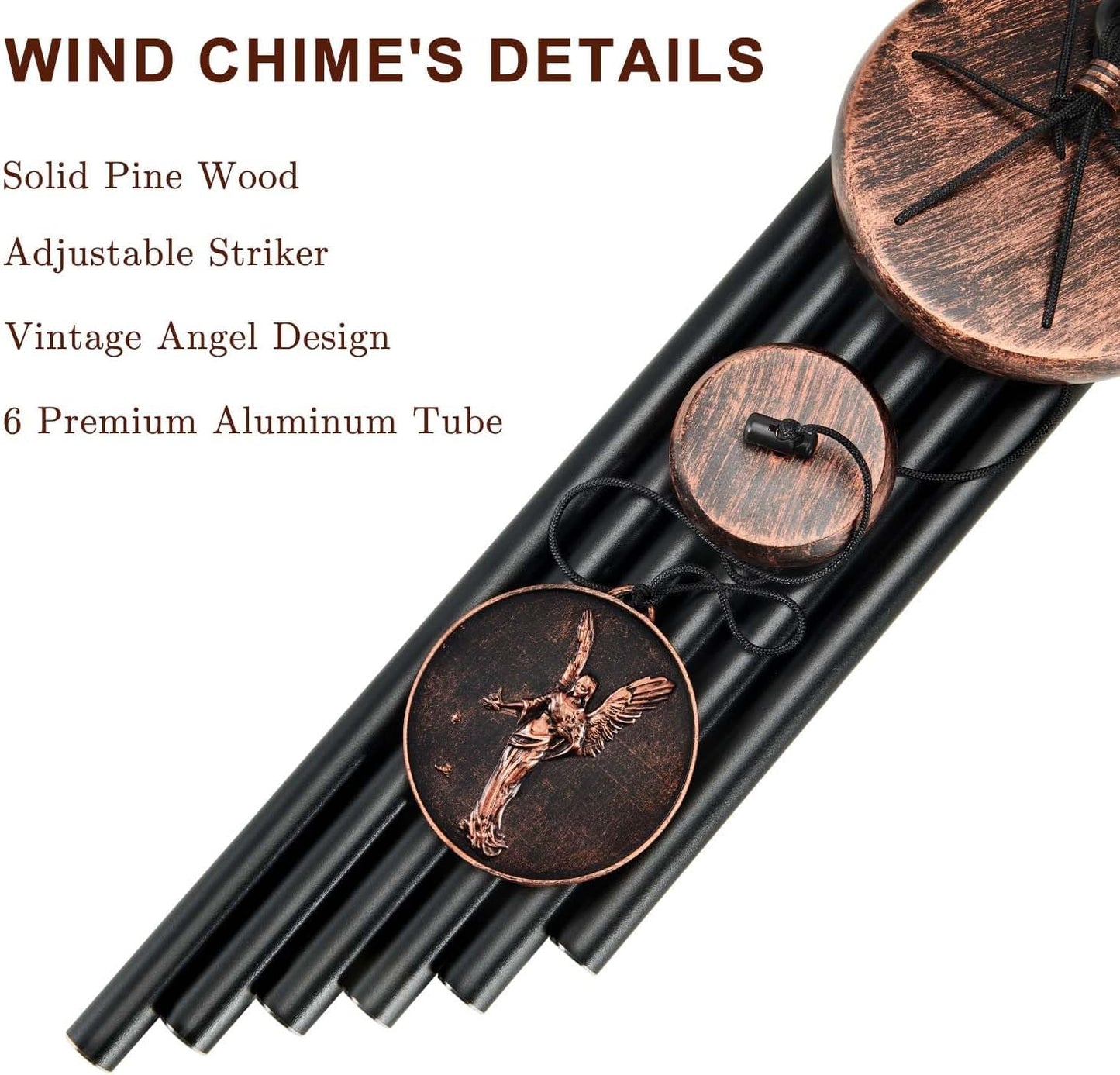 Wind Chimes for Outside, Angel Deep Tone Vintage Wind Chime Outdoor Clearance