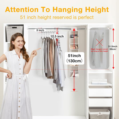 HOUSE DAY Space Saving Hangers for Clothes 4 Pack, Heavy Duty Hanger Organizer | 30 Lbs Capacity |