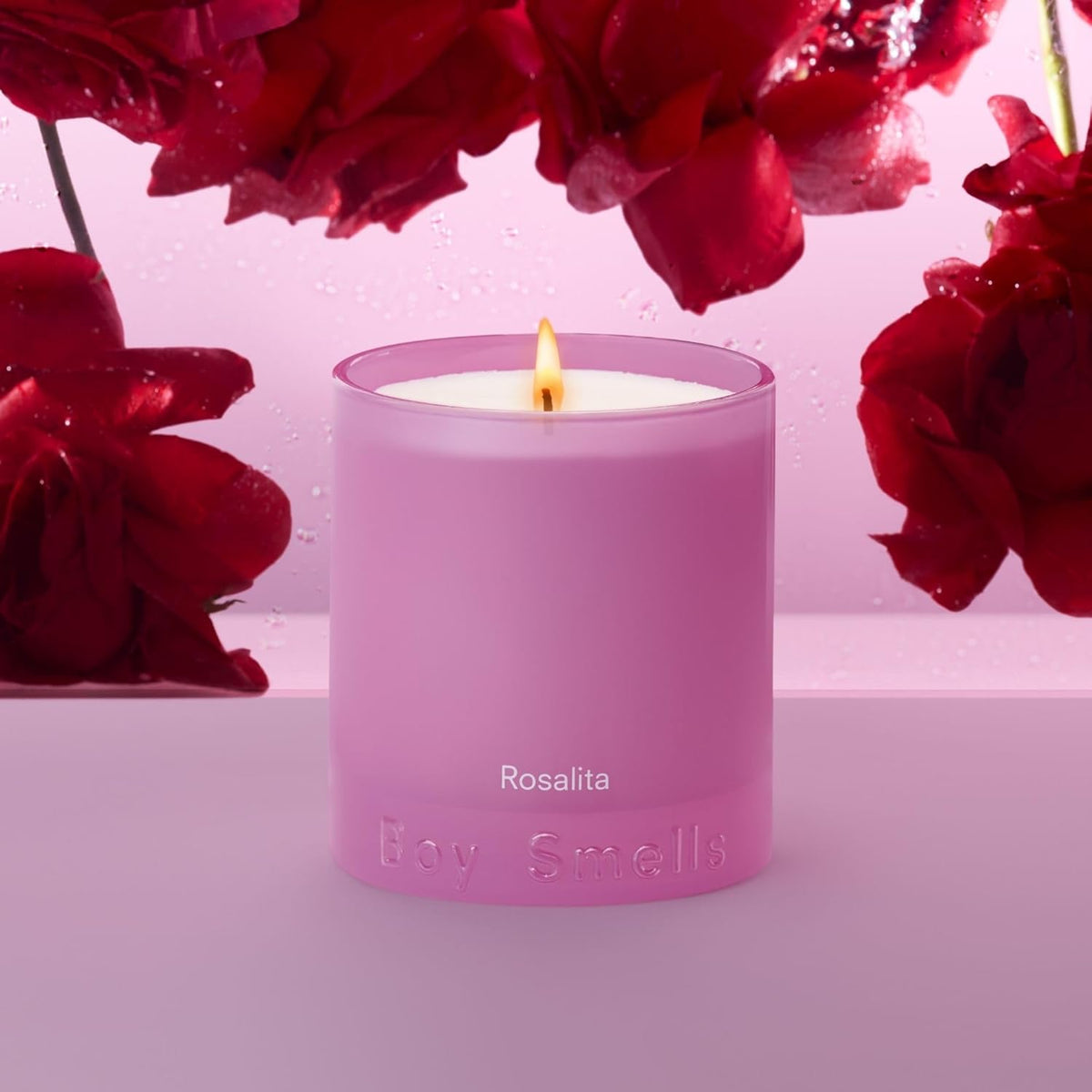 Boy Smells Rosalita Rose Scented Candle - 8.5 oz - Luxury Candle with Leather and Tangerine - Up to
