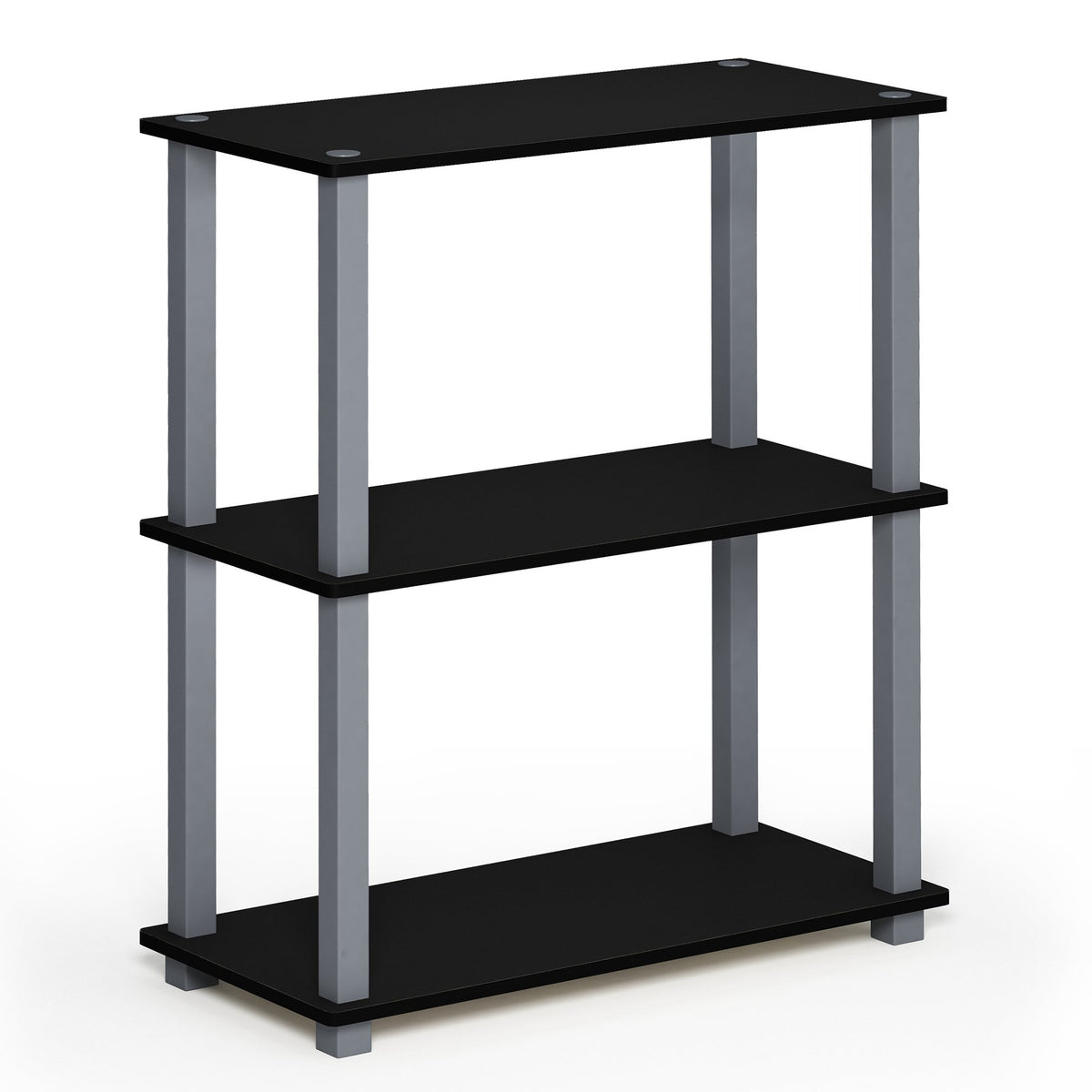 Furinno TURN-S-TUBE Storage Shelves, 3-Tier Book Shelf, Corner Shelf, Toolless Open Shelves, for