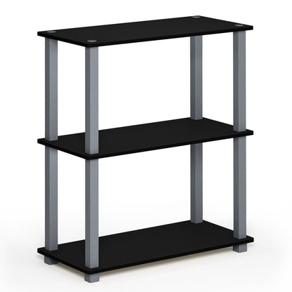 Furinno TURN-S-TUBE Storage Shelves, 3-Tier Book Shelf, Corner Shelf, Toolless Open Shelves, for