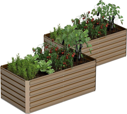 6x3x2 ft Raised Garden Bed, Large Metal Planter Raised Beds, Planters for Outdoor Plants for