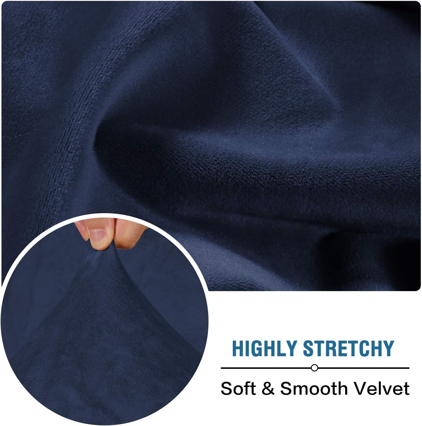 H.VERSAILTEX Velvet Stretch Couch Cushion Cover Plush Cushion Slipcover for Chair Loveseat Sofa