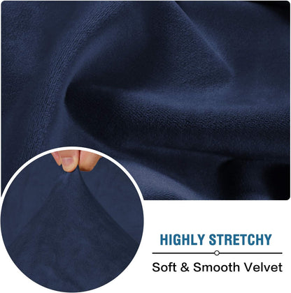 H.VERSAILTEX Velvet Stretch Couch Cushion Cover Plush Cushion Slipcover for Chair Loveseat Sofa