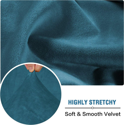 H.VERSAILTEX Velvet Stretch Couch Cushion Cover Plush Cushion Slipcover for Chair Cushion Furniture