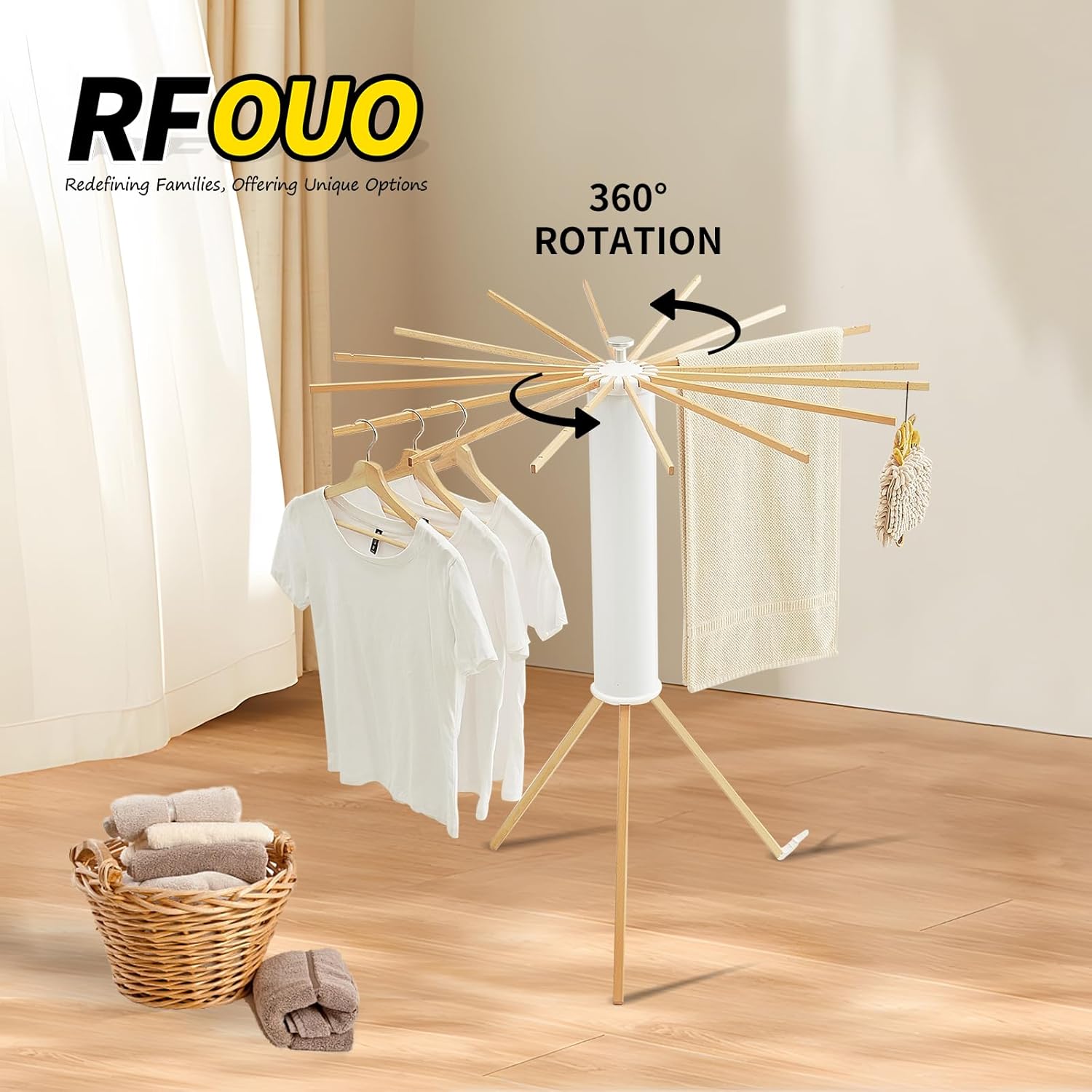 Clothes Drying Rack Tripod,Laundry Hanger Dryer Rack,Portable Drying Rack,Outdoor Clothes