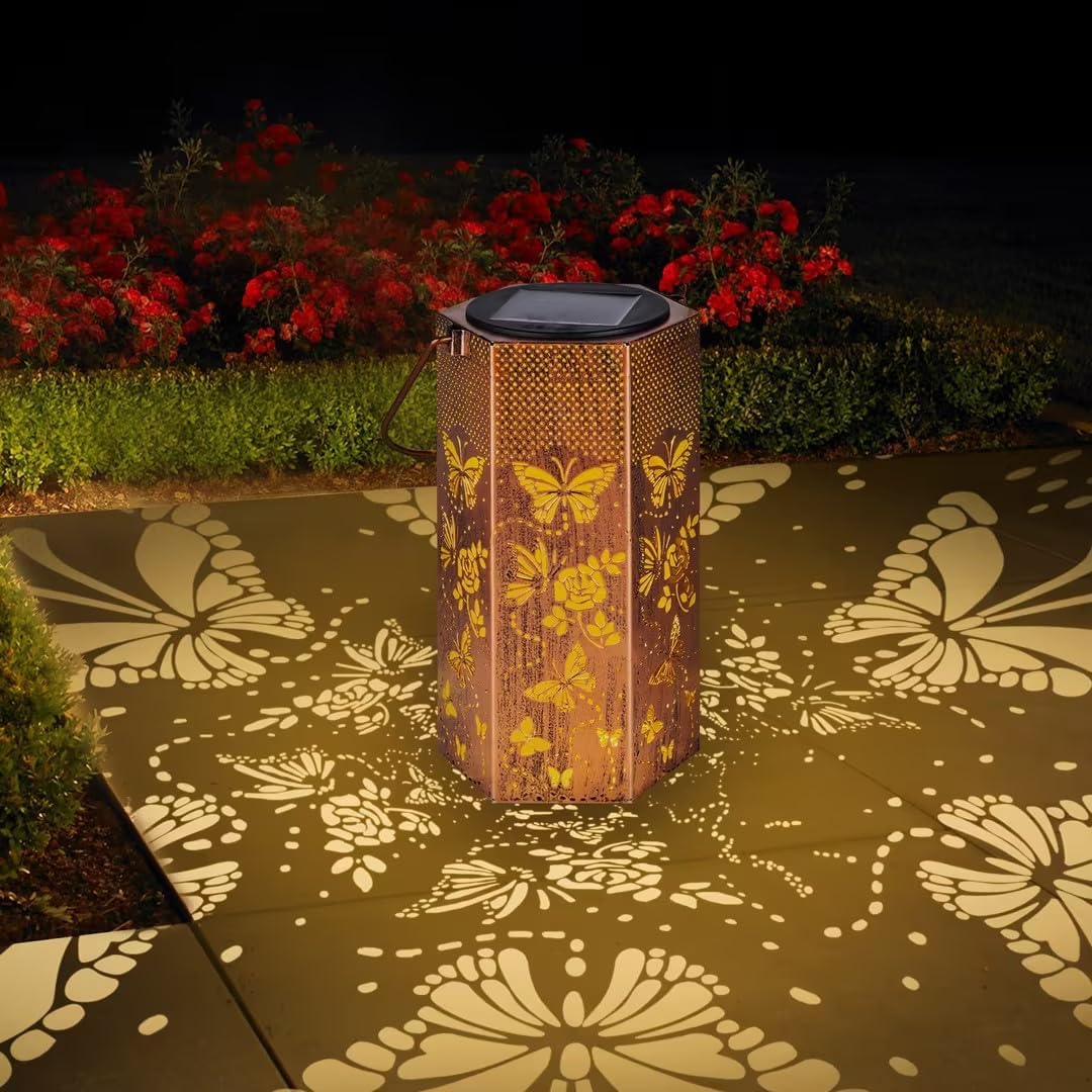 Birthday Gifts for Women Butterfly Solar Lights Outdoor - Butterflies Solar Lanterns Outdoor