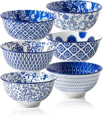 Ceramic Dessert Bowls Set - 12 Oz Small Cereal Bowls 4.75 Inch Ice Cream Bowl for Fruit, Snack