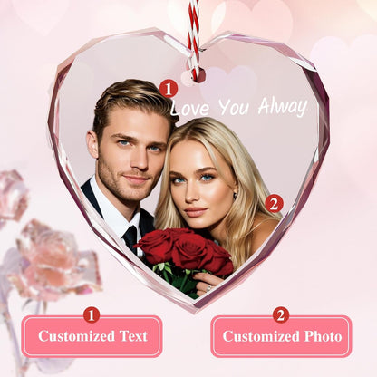 Bemaystar Personalized Crystal Ornaments,Personalized Gifts for Men Women,Customized Gifts for