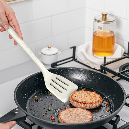 Silicone Cooking Utensils Set - 600°F Heat Resistant, Nonstick Kitchen Utensil Set with Spatulas