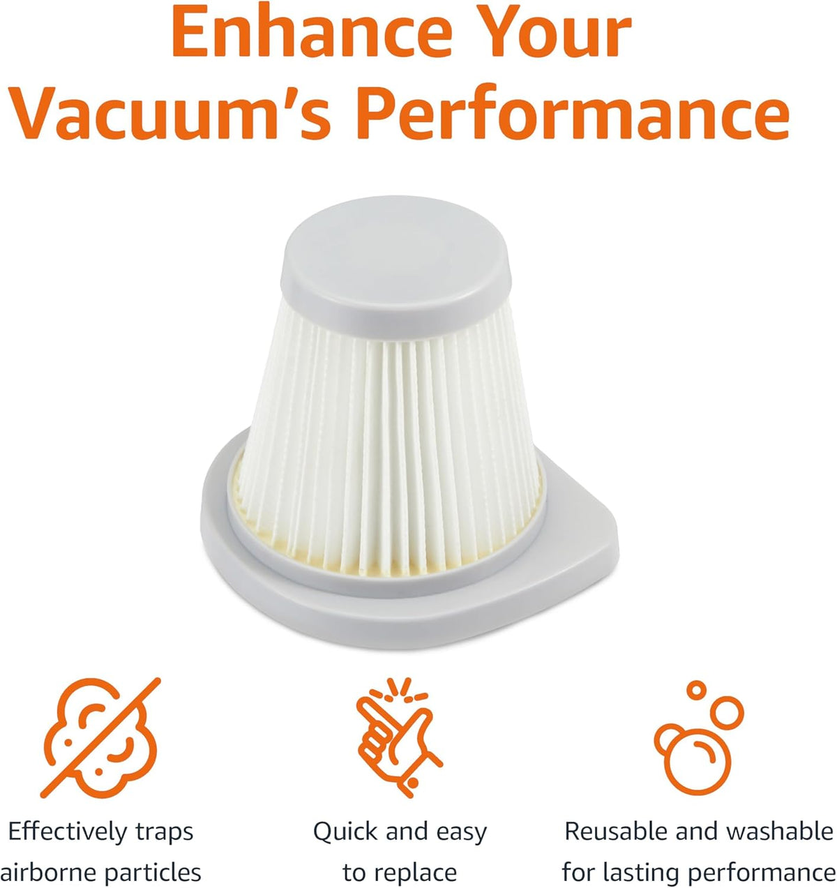 Amazon Basics Washable Replacement Filters 2-in-1 Corded Stick Vacuum Cleaner ONLY (not for Other