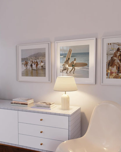HAUS AND HUES 20x20 White Metal Picture Frames Matted to 16x16 - Features Premium Aluminum &