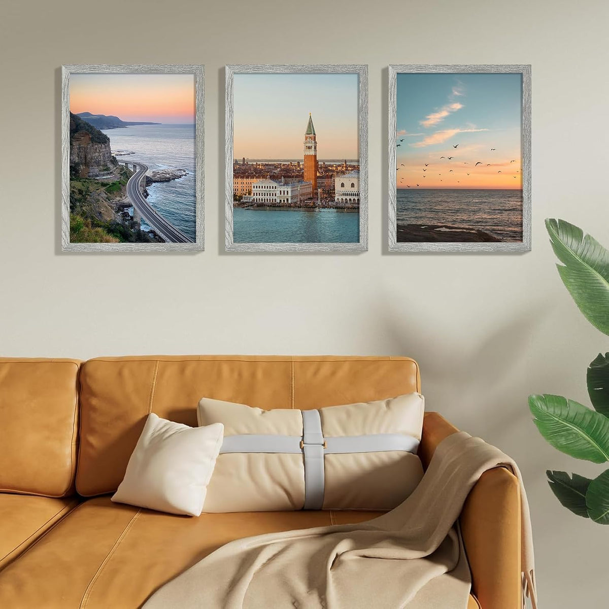 Vittanly 12x16 Picture Frames Set of 9, Shatter Resistant Plexiglass, Display 11x14 Pictures with