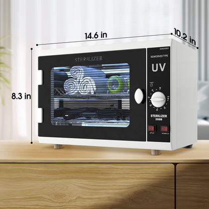 UV Sanitizer Cabinet. Dual Lamp UV Light Sanitizer Box with Timer Setting, Suitable for Cleaning of