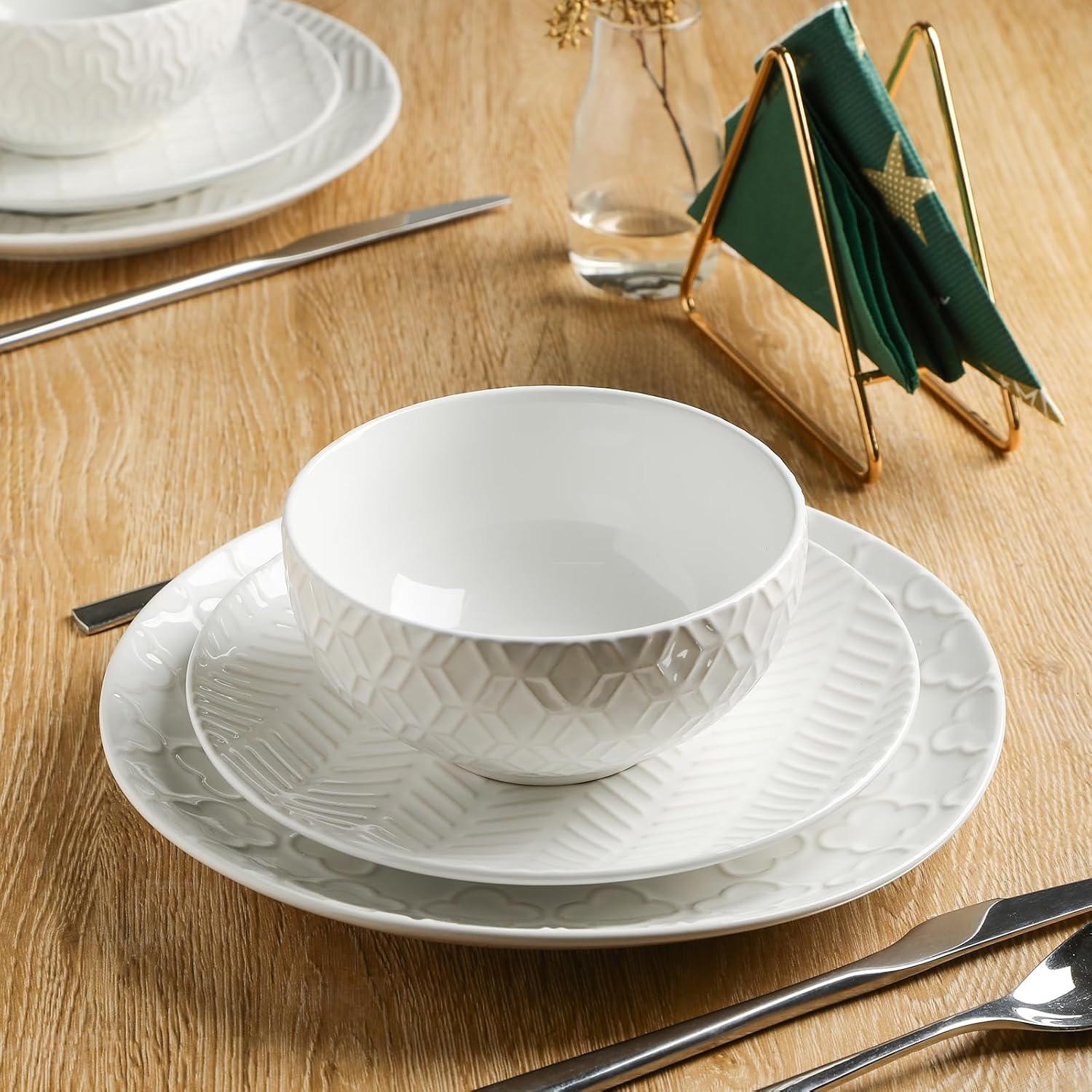 Sureasy Ceramic Cereal Bowls Set of 4-25 oz White Soup Bowls for Kitchen, Perfect for Soup, Pasta