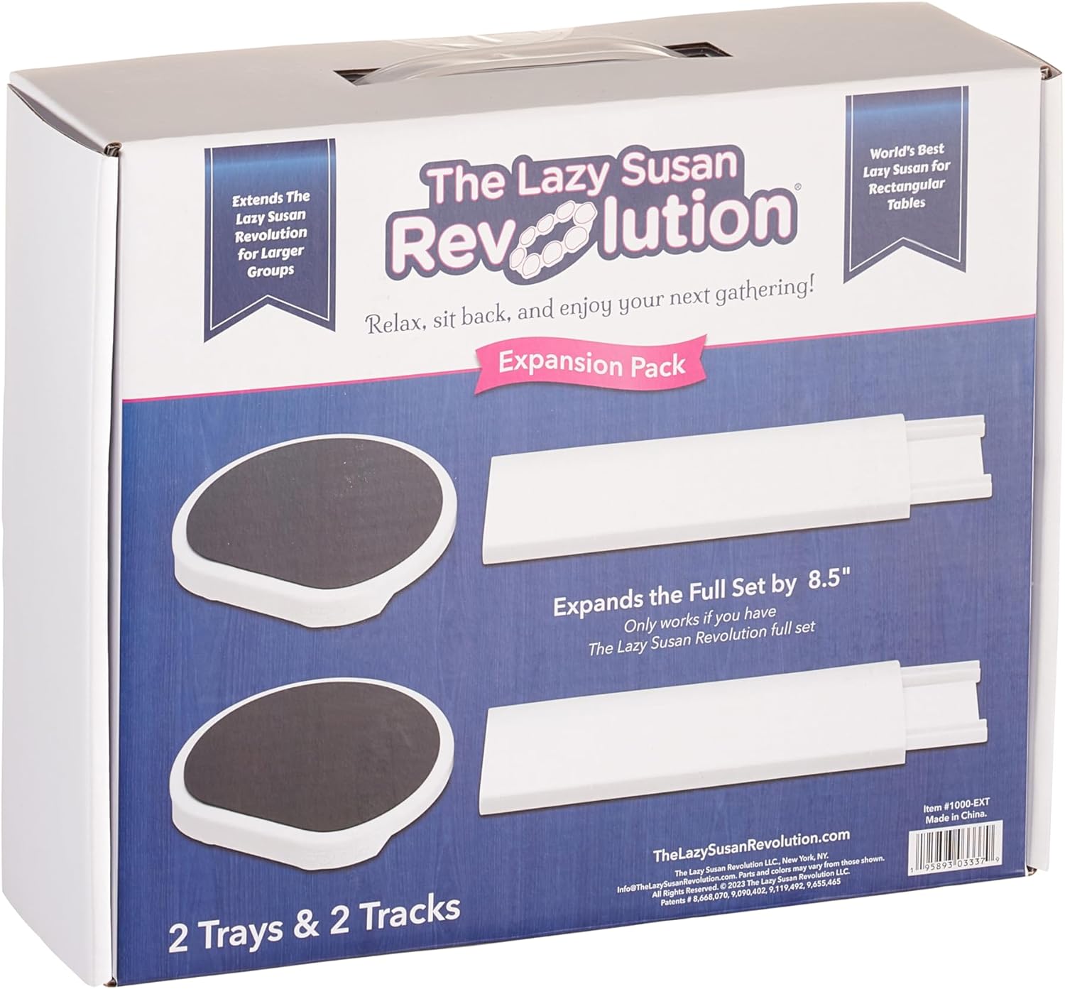 Expansion Pack - Dark Gray - 2 Straight Tracks and 2 Trays. Does not Work Without the Lazy Susan