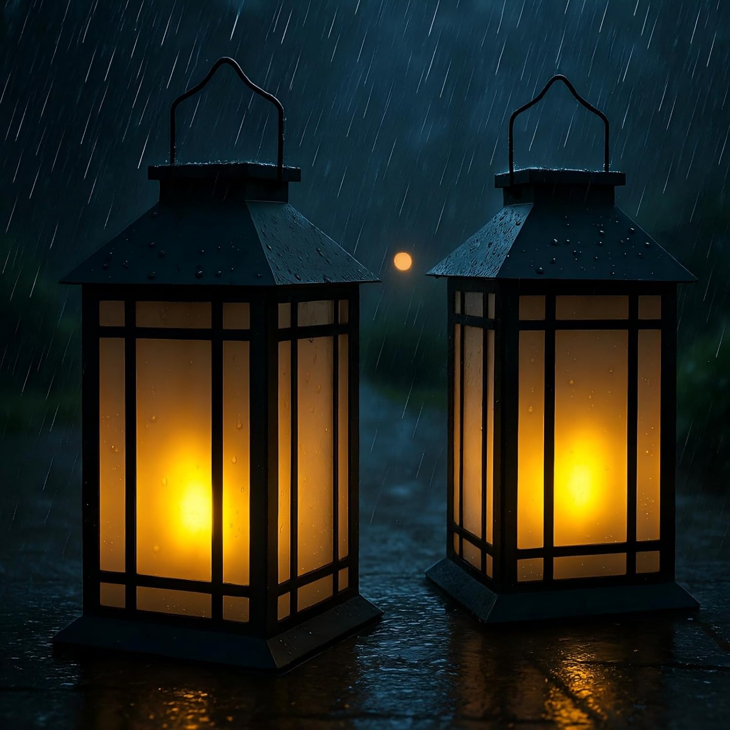 13-Inch IP65 Waterproof Battery-Powered Outdoor Lantern with Led Flameless Candle and 6-Hour Timer