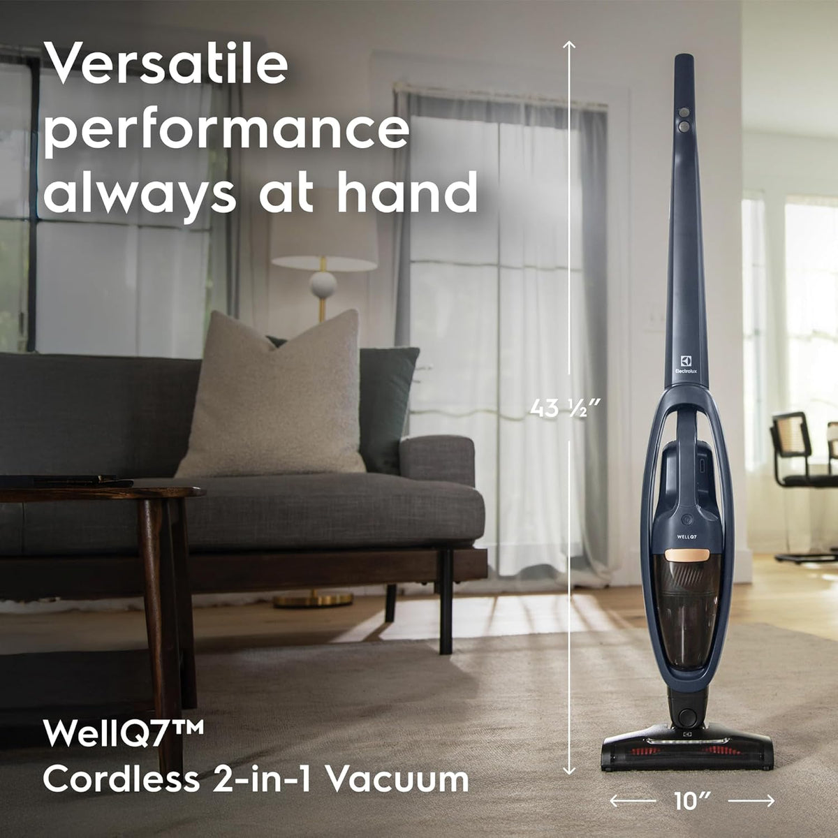 Electrolux WellQ7 Cordless 2-in-1 Vacuum with High Suction Power and 5-Step Filtration System