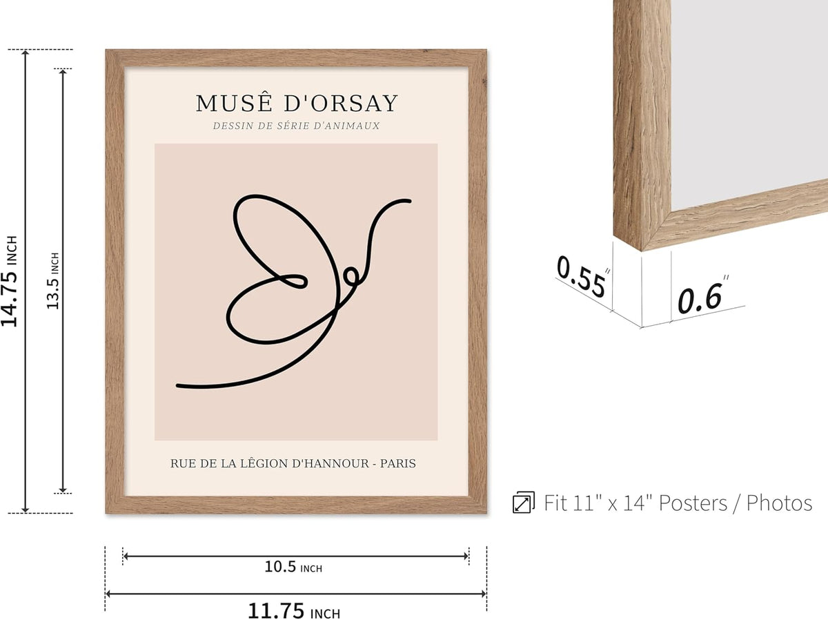 Poster Master Vintage Poster - Retro One Line Butterfly Drawing Print - Butterfly Line Art