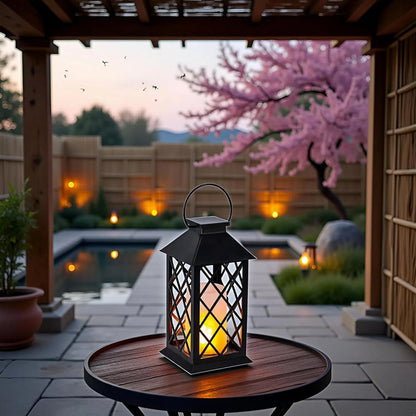 Simplelight 11 Inch Decorative Lanterns-IP44 Waterproof Outdoor Hanging Lantern, Battery Operated